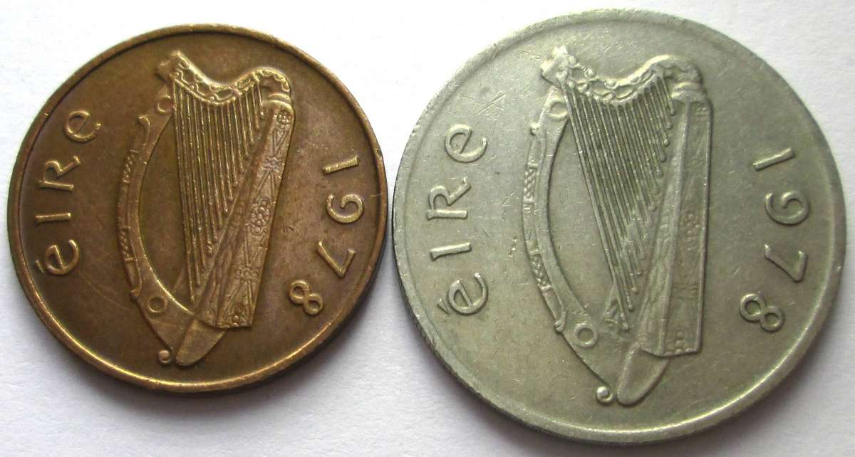 1978 Ireland 1 Pence 5 Pence