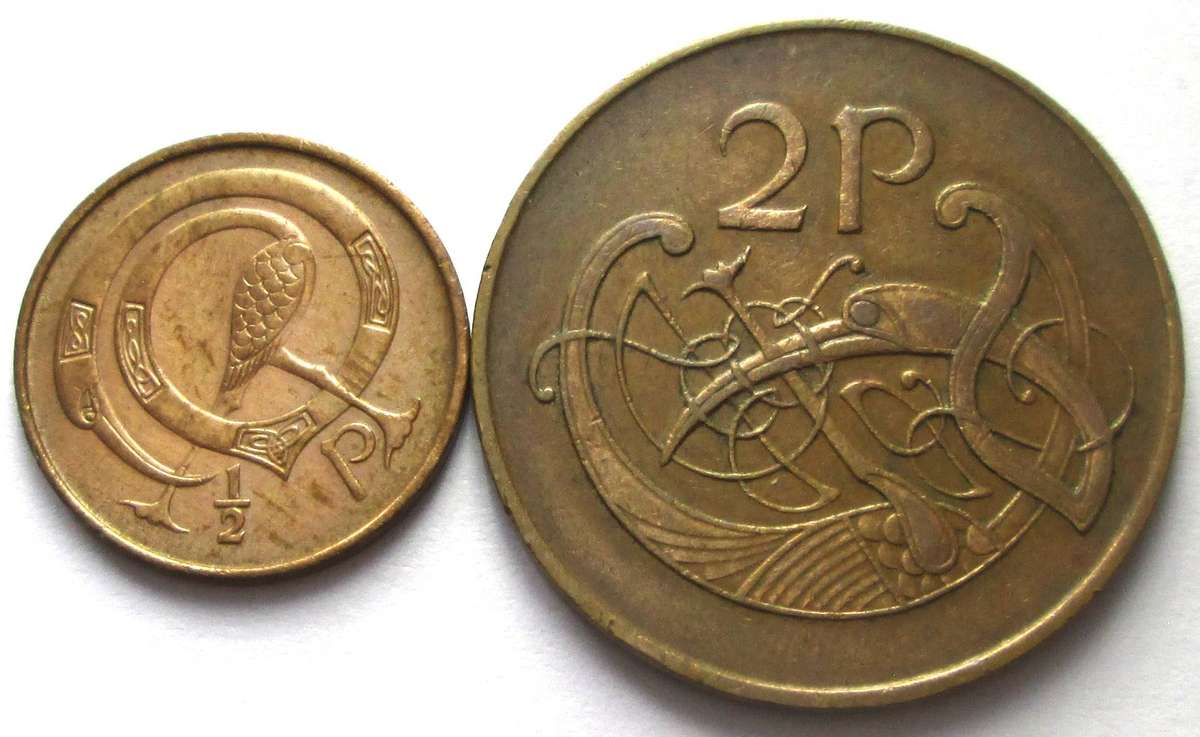 1971 Ireland Half Pence 2 Pence