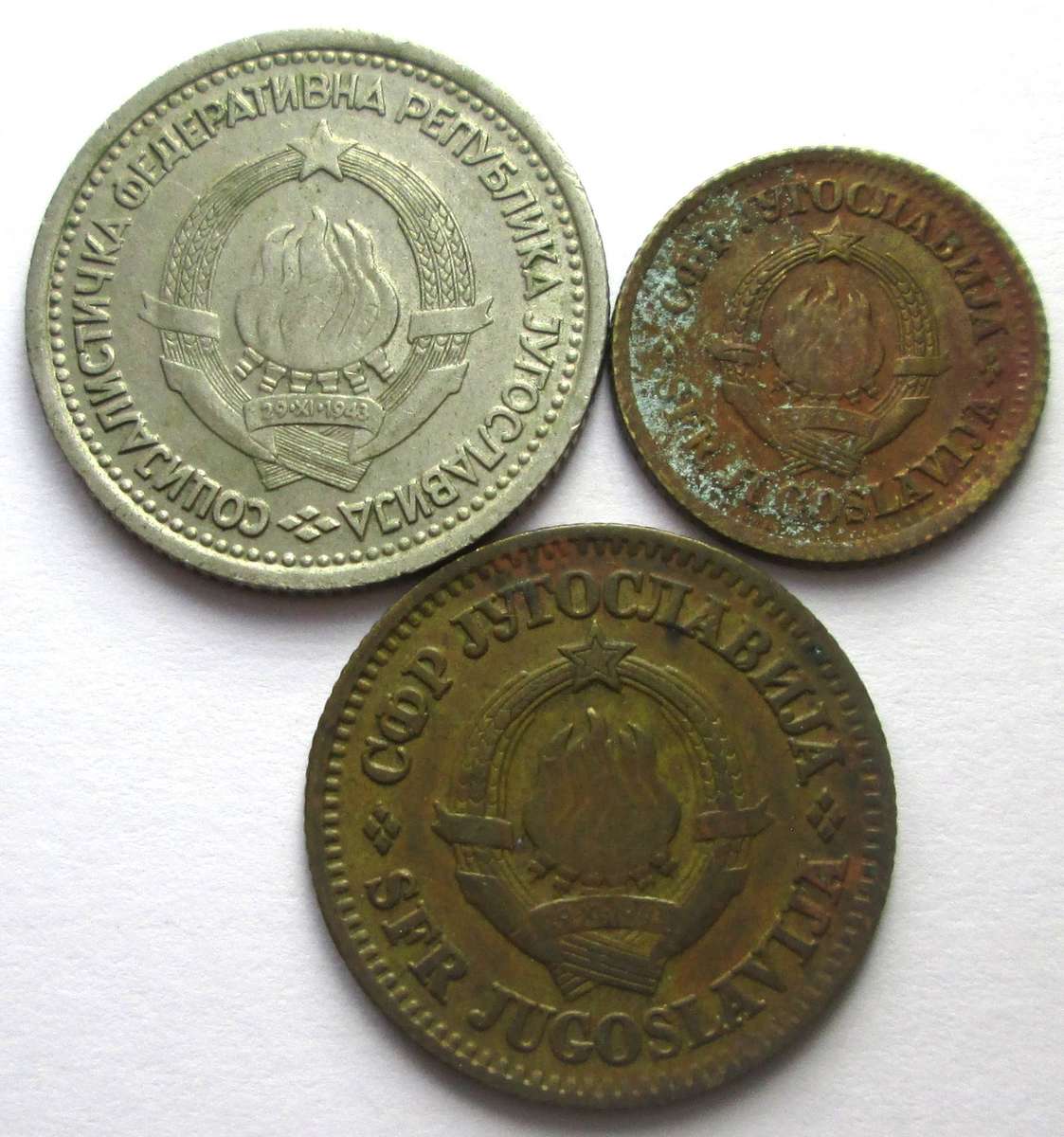 1965 Yugoslavia 1 Dinar 5 Para 10 Para