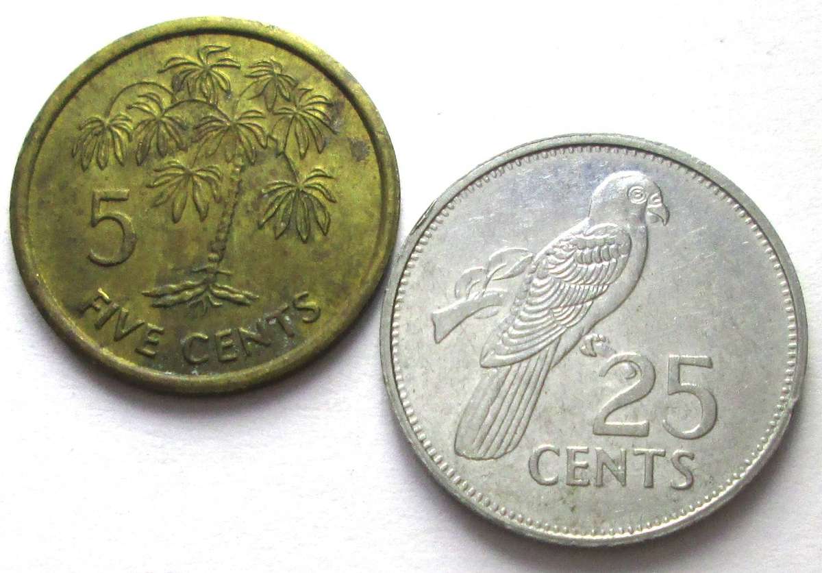 1997 Seychelles 5 Cents 25 Cents