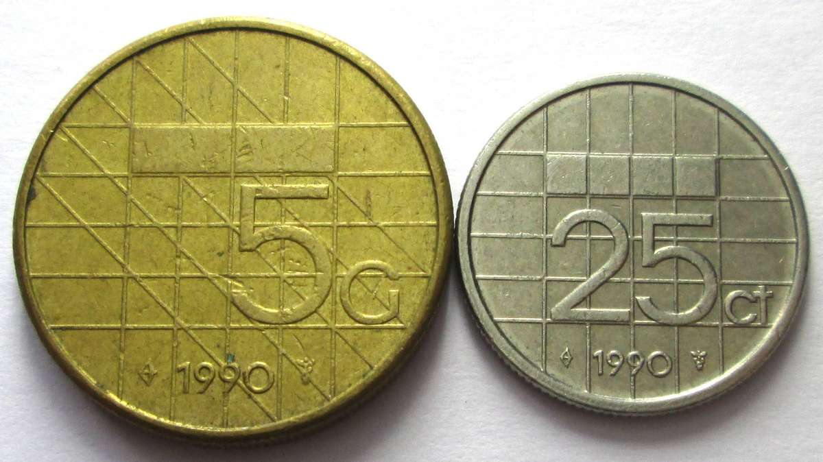 1990 Netherlands 5 Cents 25 Cents