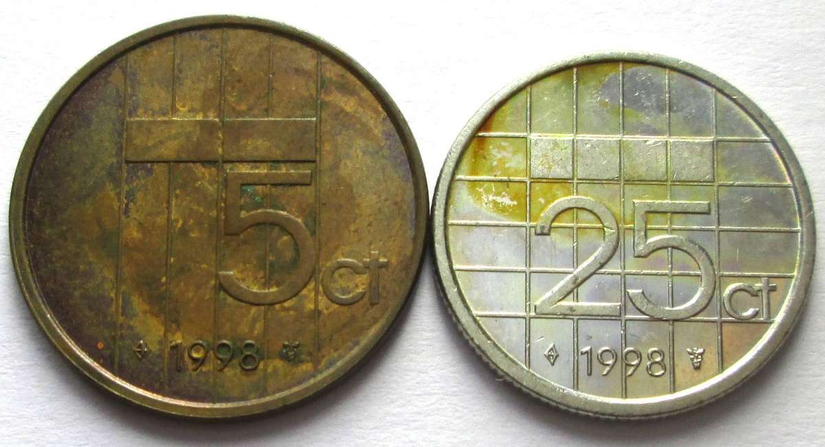 1998 Netherlands 5 Cents 25 Cents