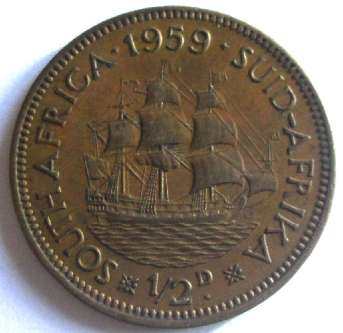 1959 Union of South Africa Half Penny
