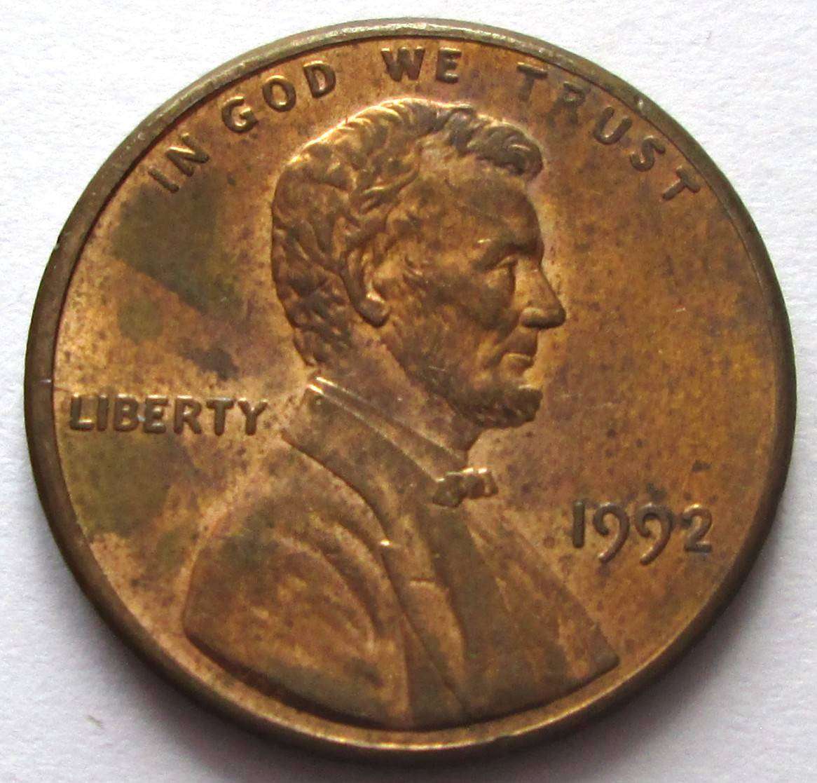1992 United States of America 1 Cent