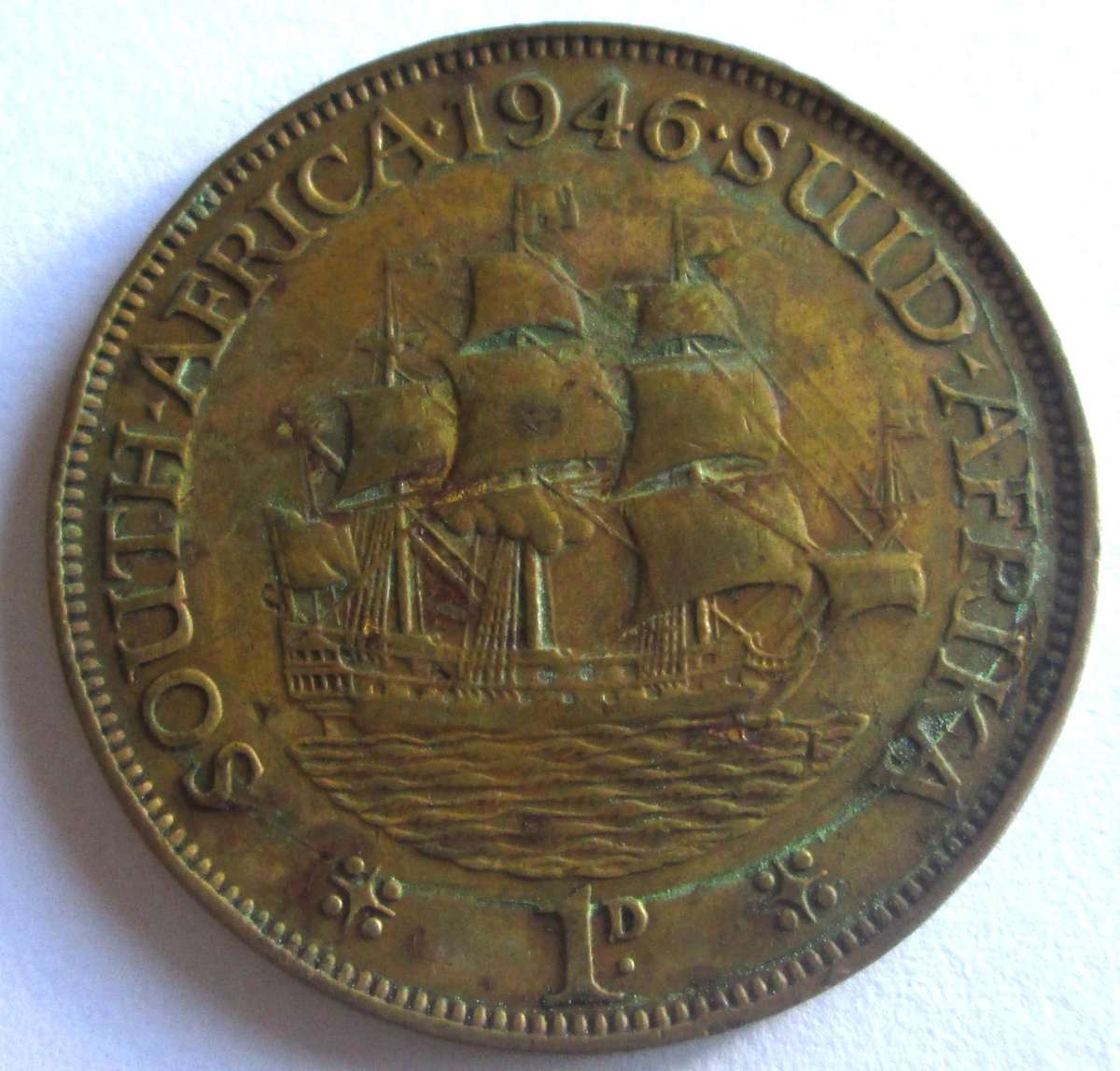 1946 Union of South Africa 1 Penny