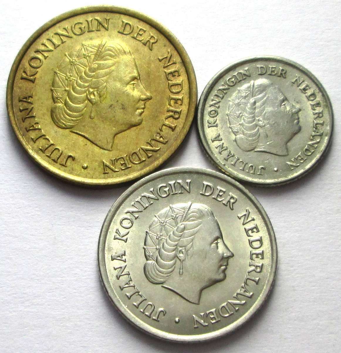 1961 Netherlands 5 Cents 10 Cents 25 Cents