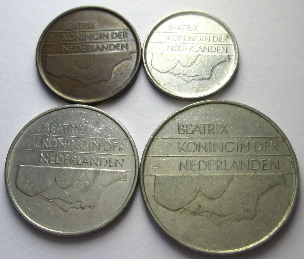 1982 Netherlands 5 Cents 25 Cents 1 Gulden 2 Half Gulden