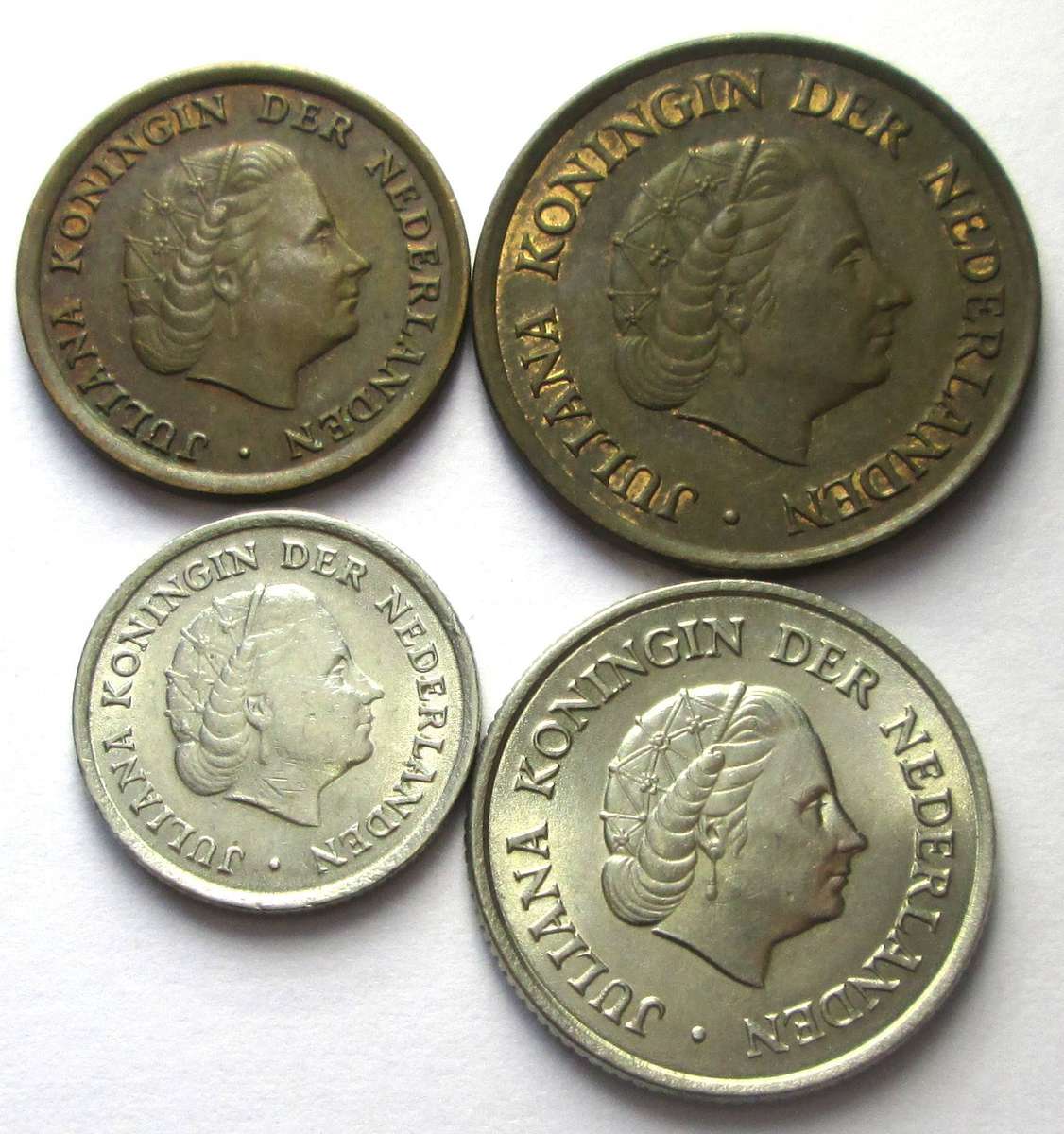 1965 Netherlands 1 Cent 5 Cents 10 Cents 25 Cents