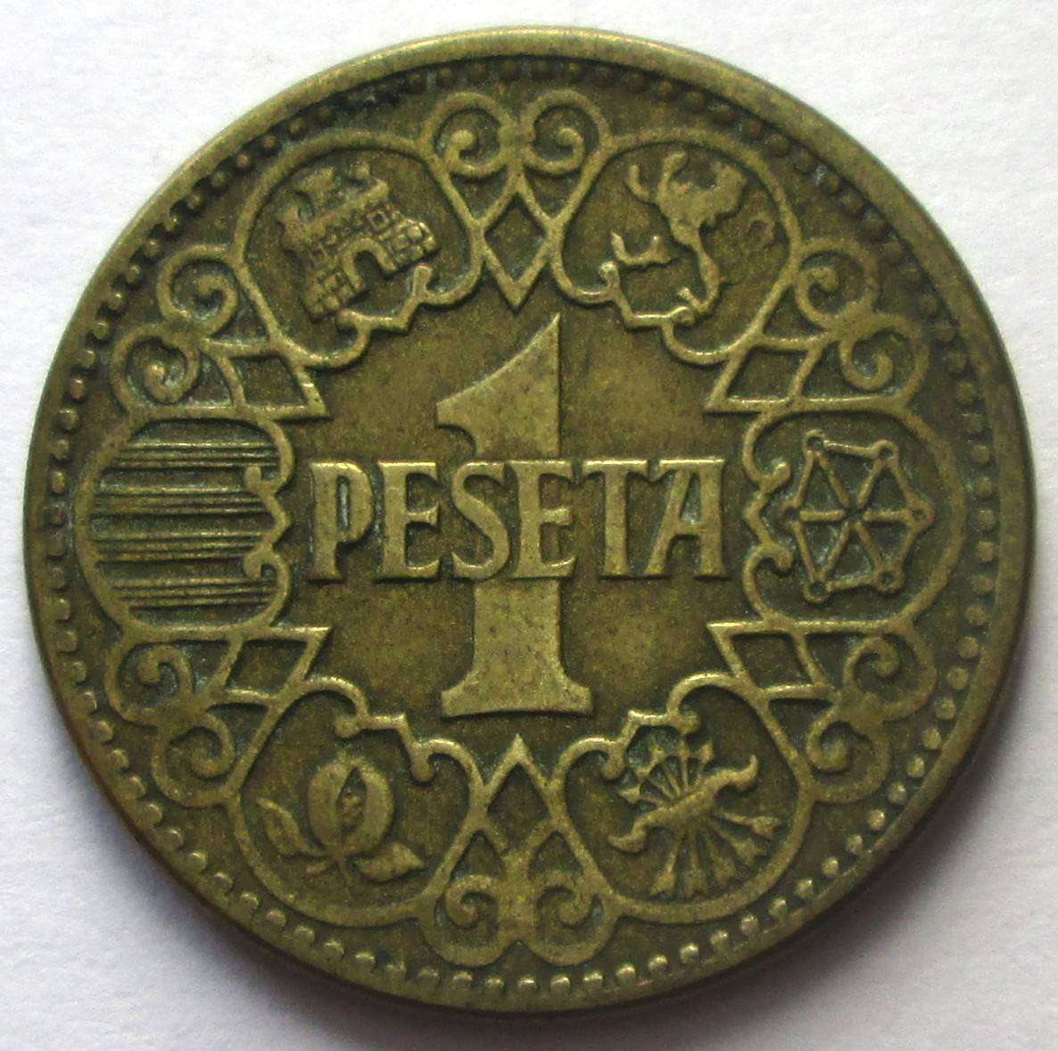 1944 Spain 1 Peseta