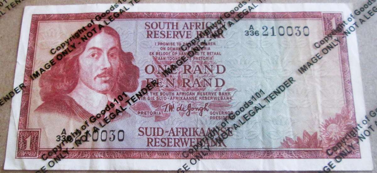One Rand Republic of South Africa Serial Nr A336 210030