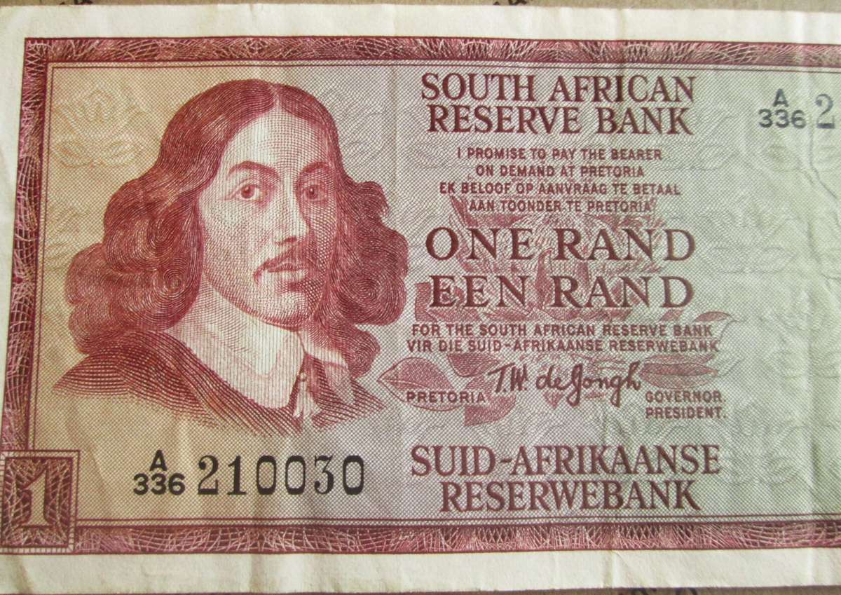 One Rand Republic of South Africa Serial Nr A336 210030