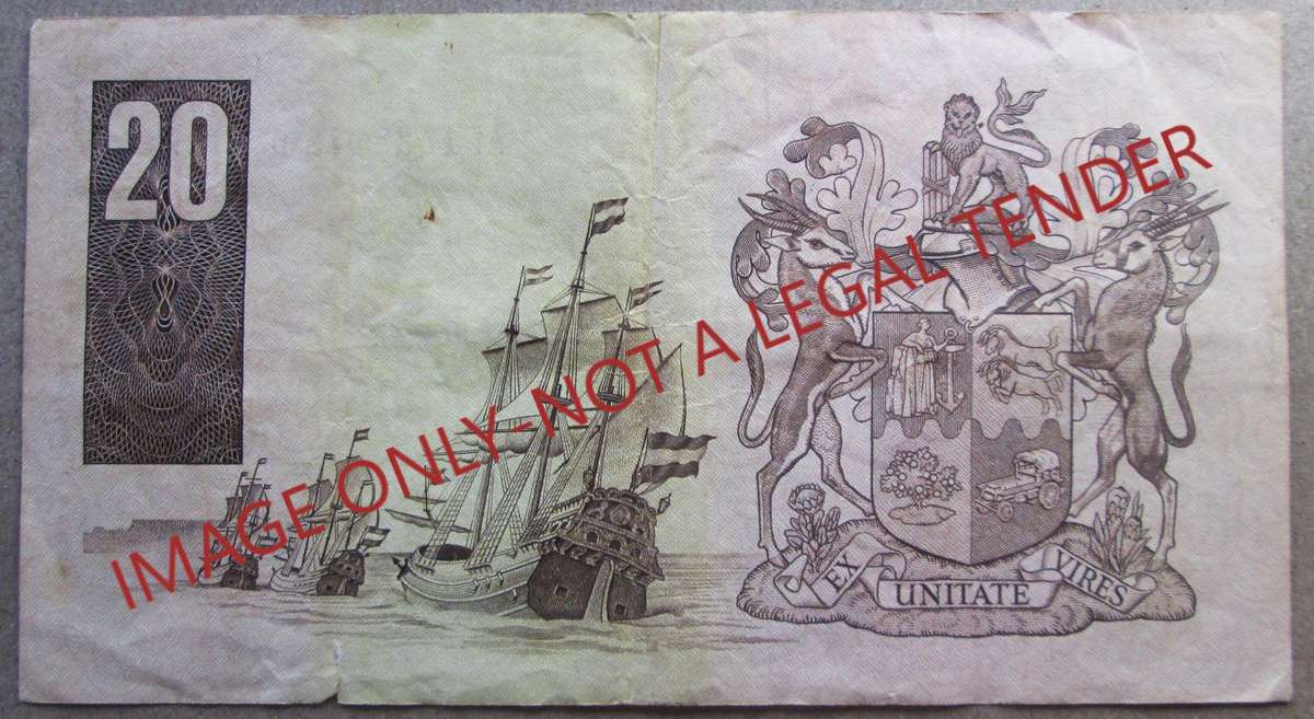 Twenty Rand South Africa Serial Nr AF1328172D