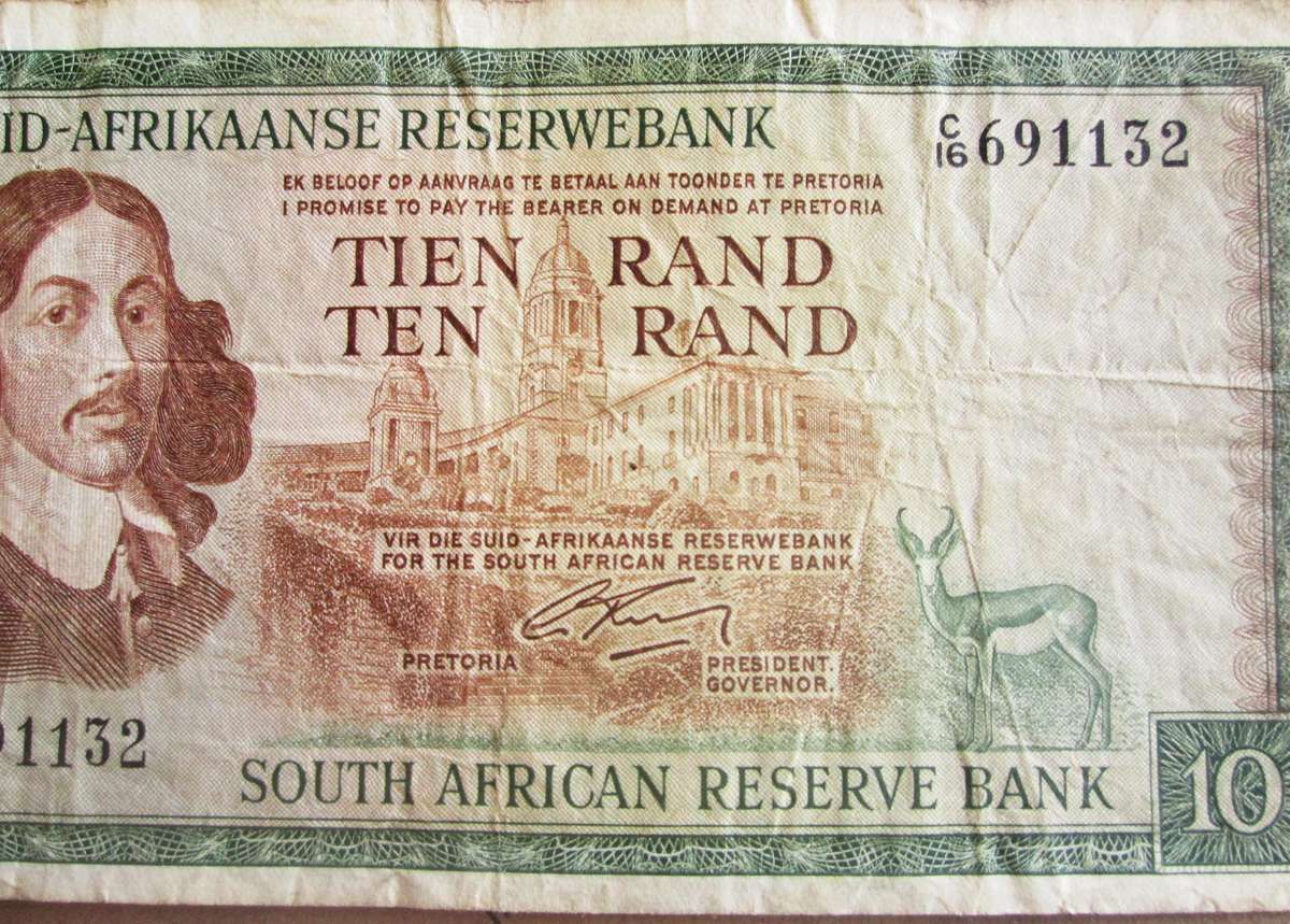 Ten Rand Republic of South Africa Serial Nr C16 691132