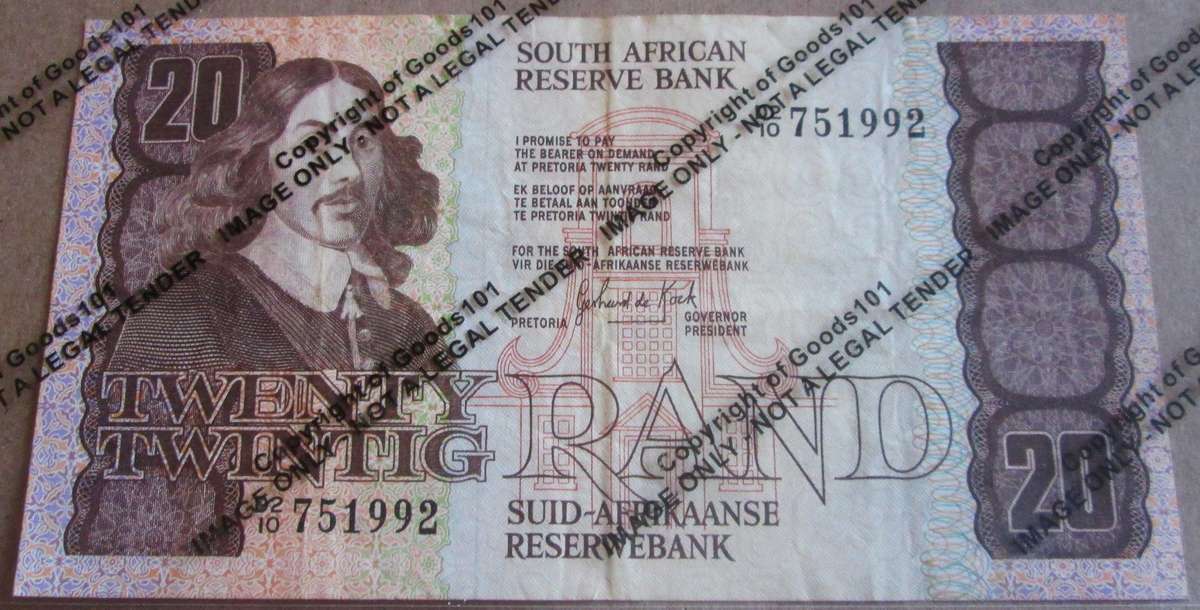 Twenty Rand Republic of South Africa Serial Nr D210 751992