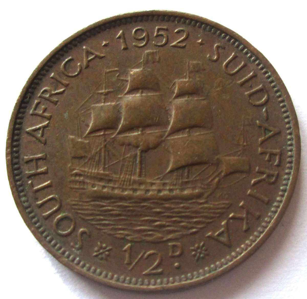 1952 Union of South Africa Half Penny