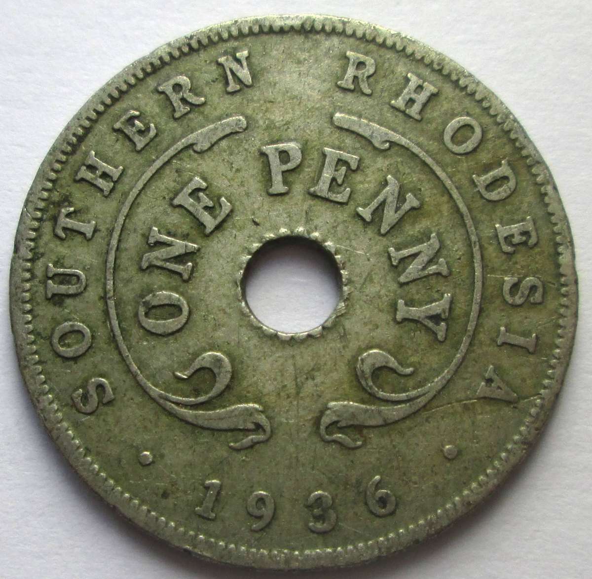 1936 Southern Rhodesia 1 Penny