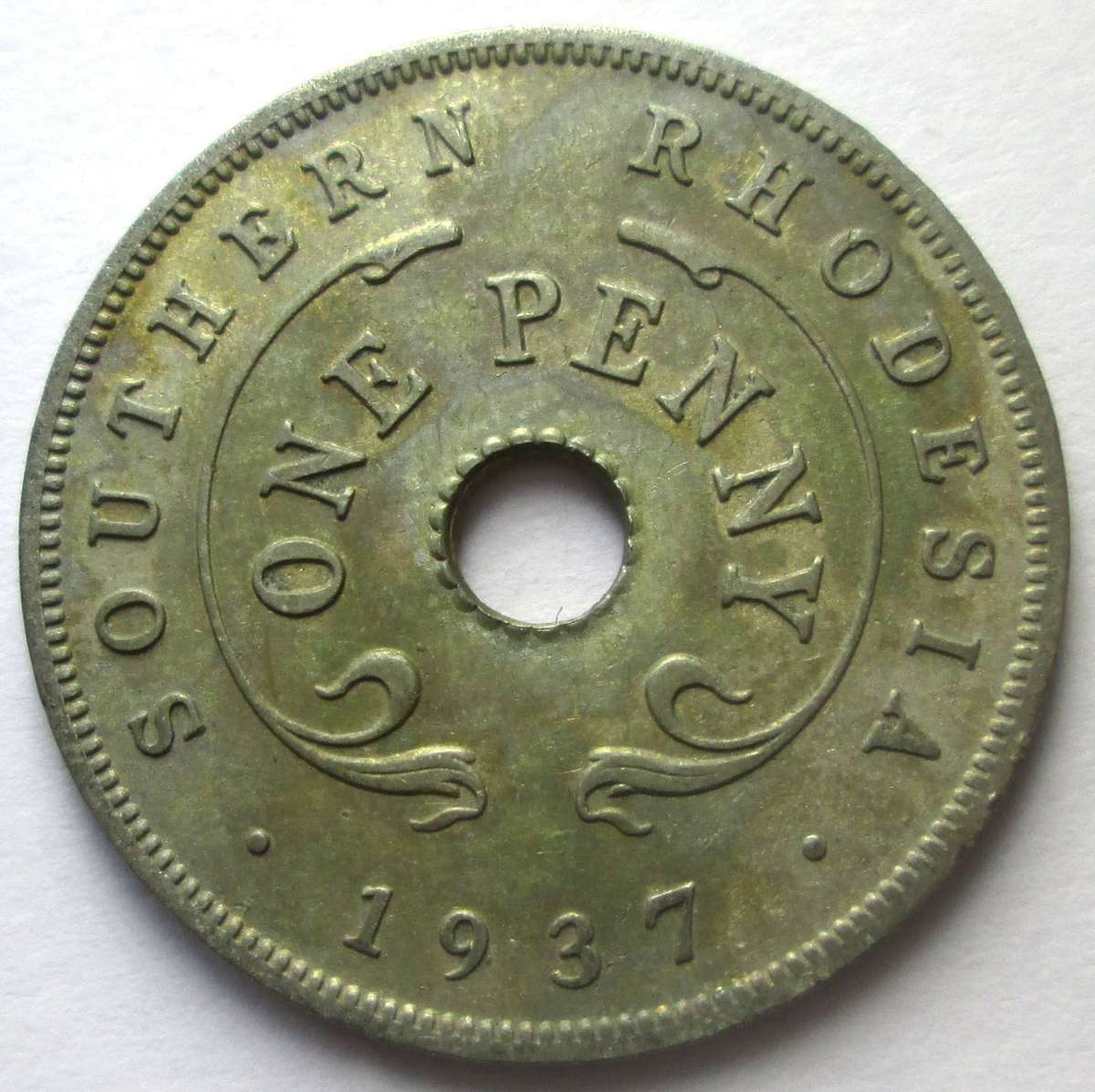 1937 Southern Rhodesia 1 Penny