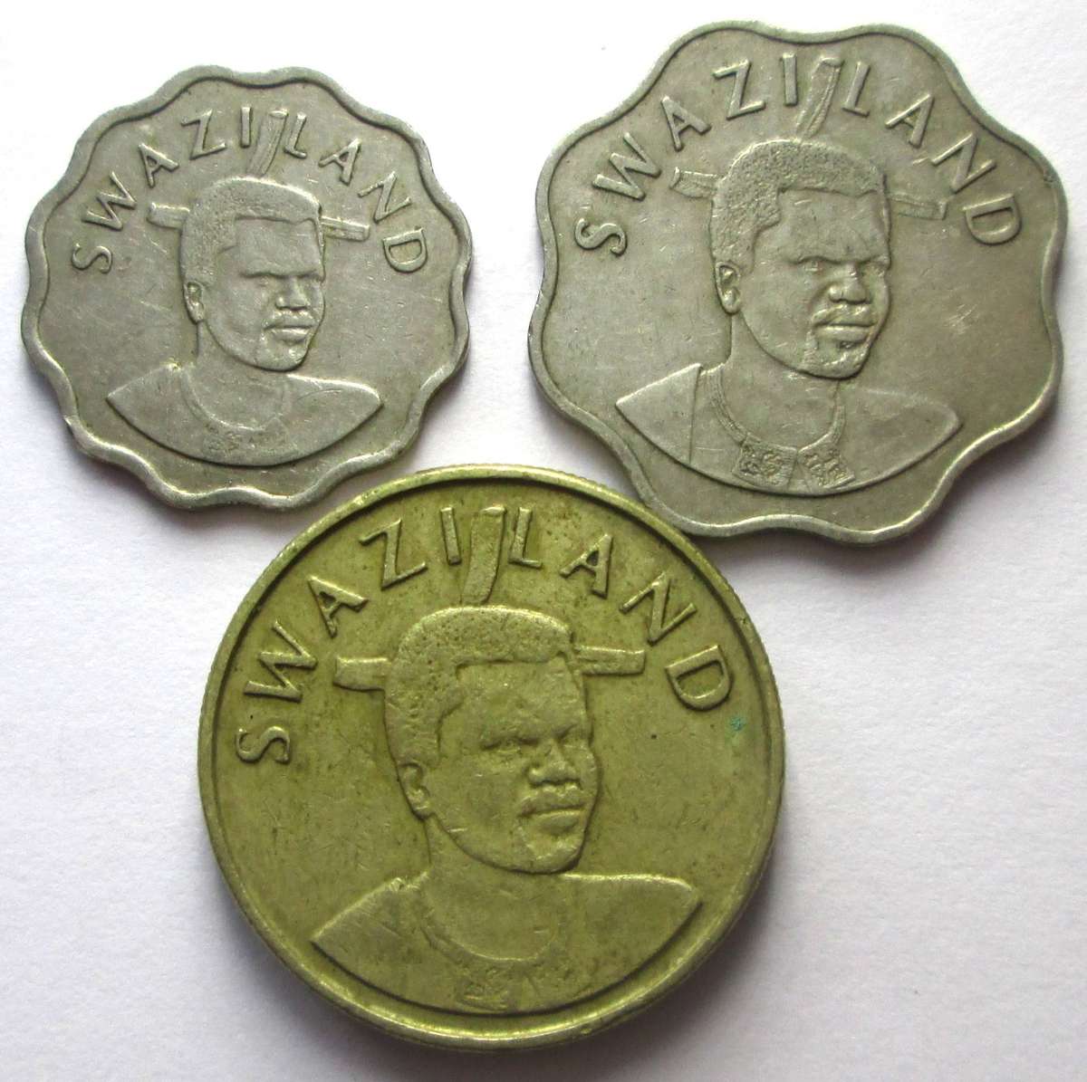 2005 Swaziland 5 Cents 10 Cents 1 Lilangeni