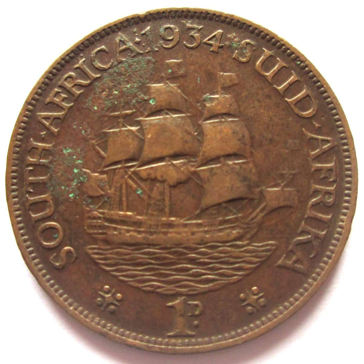 1934 Union of South Africa 1 Penny