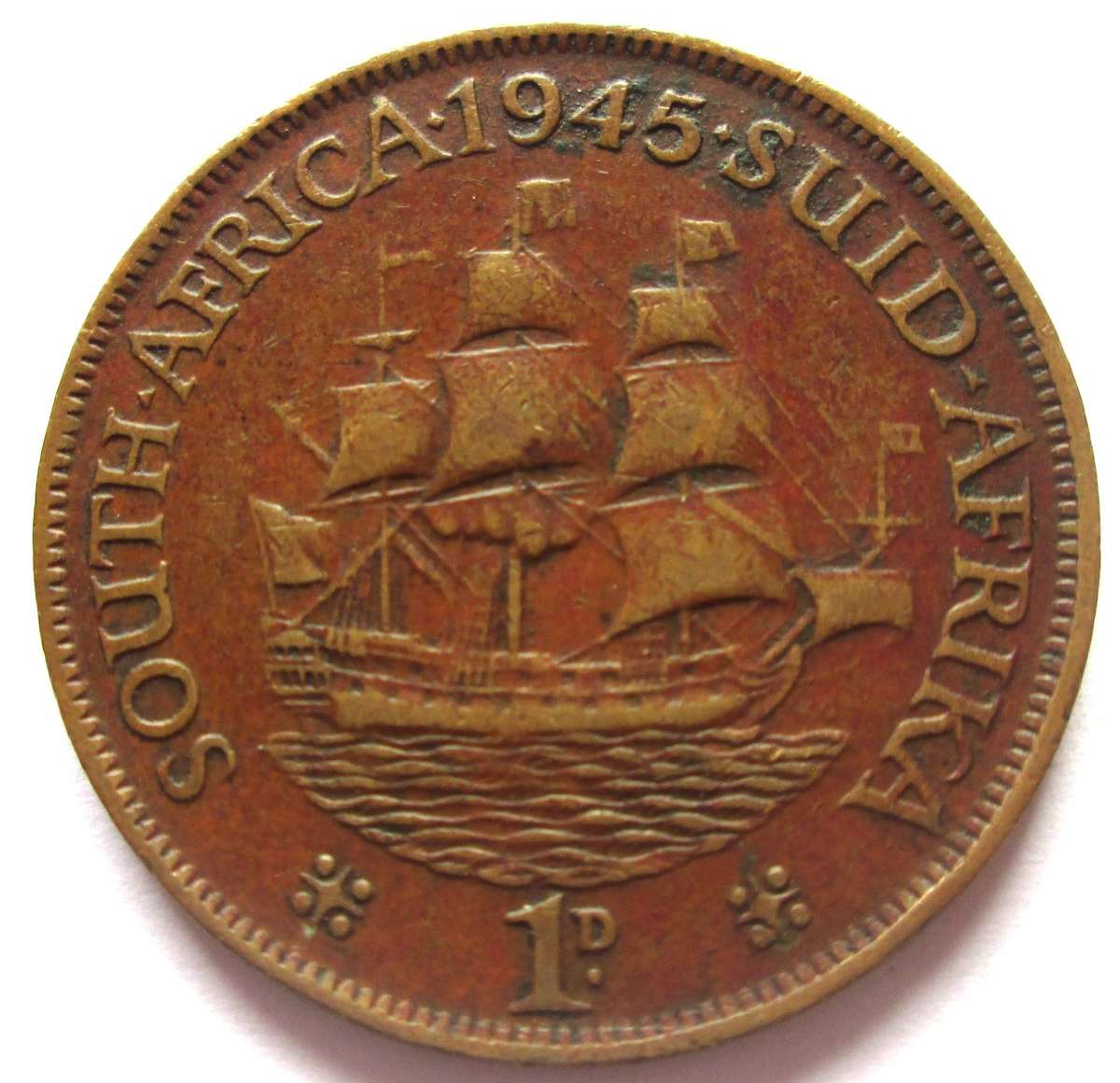 1945 Union of South Africa 1 Penny
