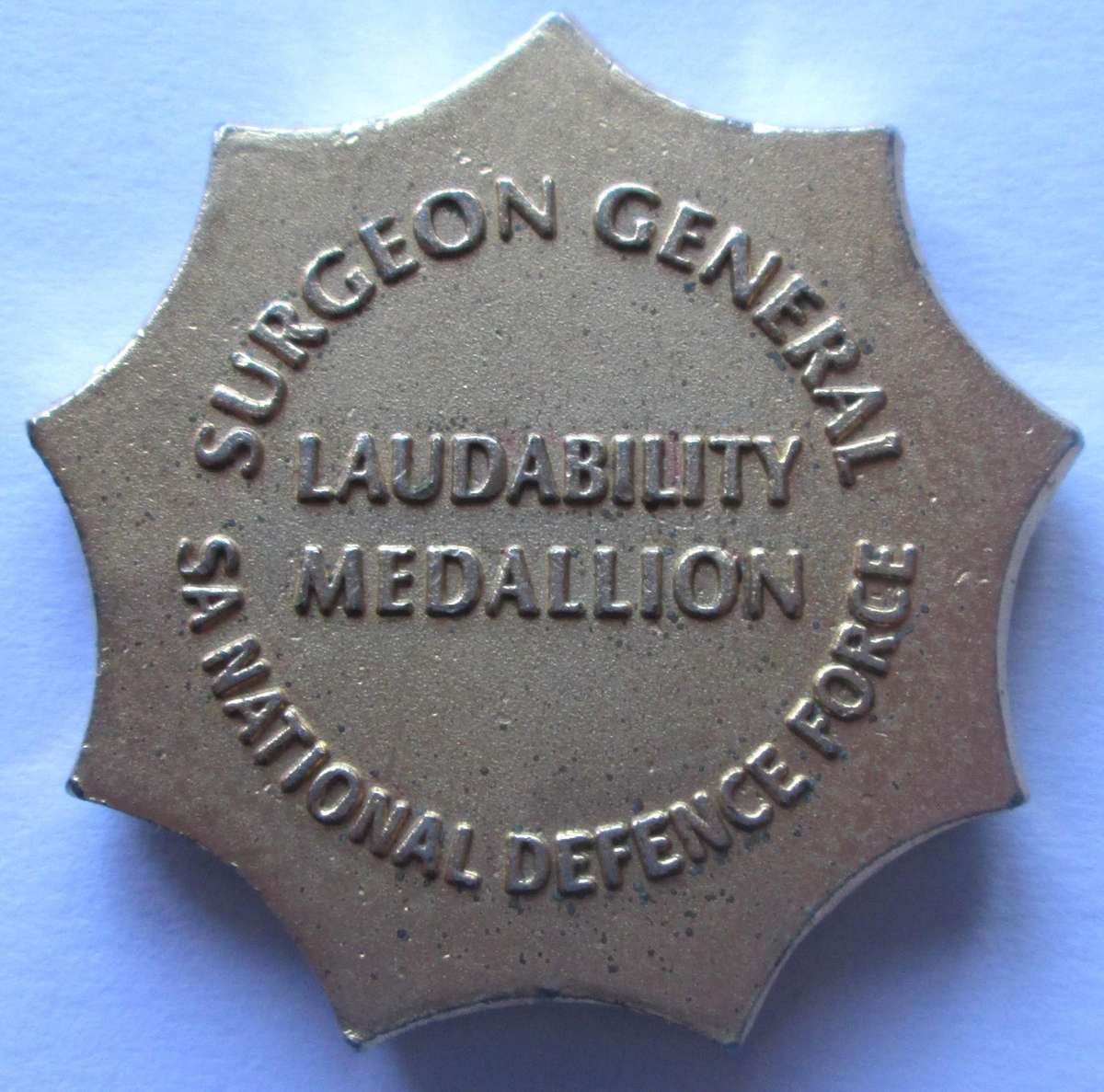 South Africa defence Force Surgeon General Laudability Medallion