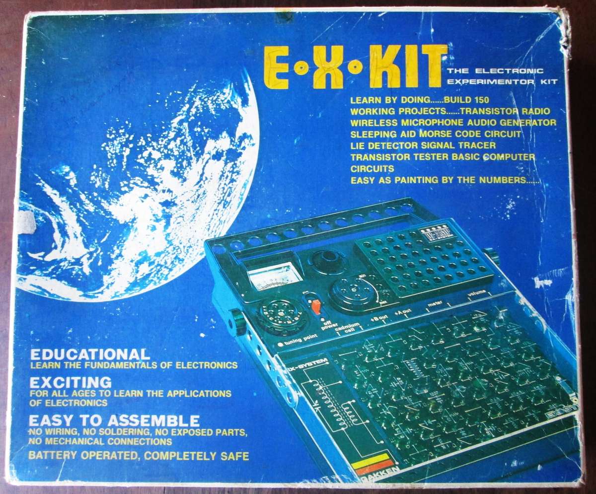 1976 Gakken Electronic Blocks Ex System EX-150 Circuits Kit in Original Box with Booklit