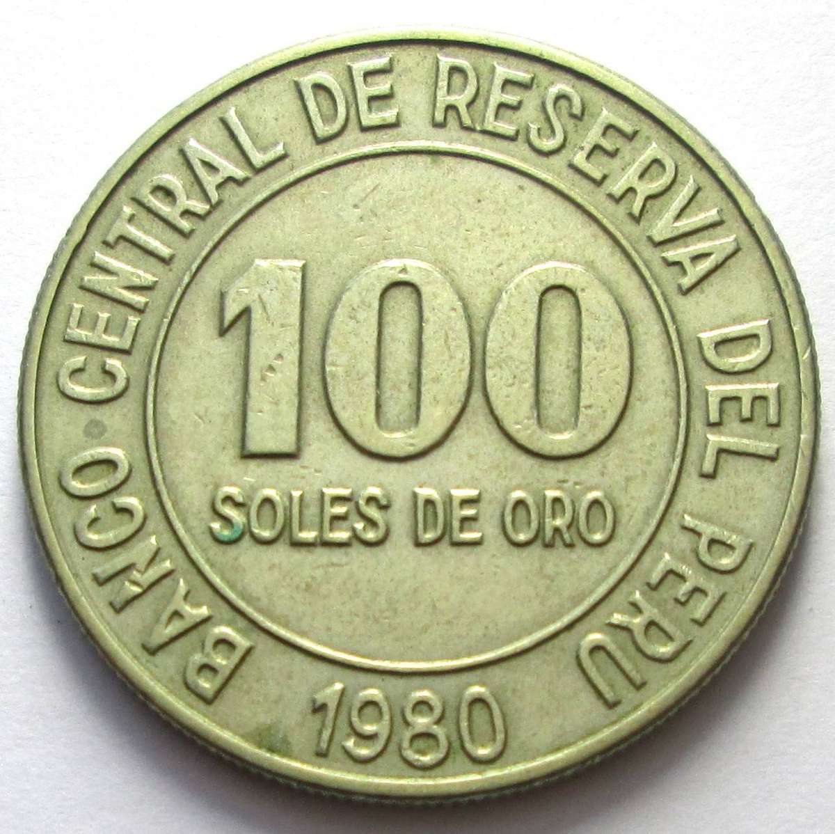 1980 Peru 100 Soles de Oro