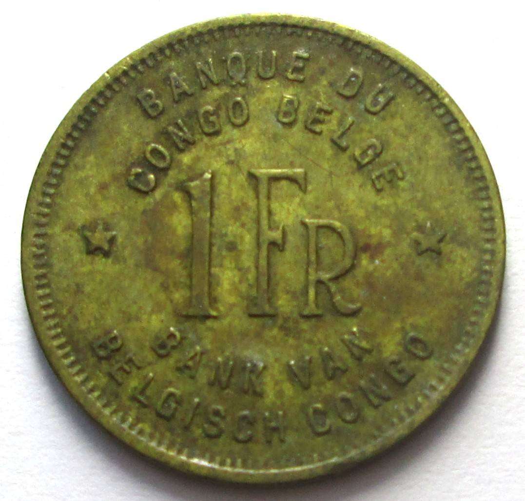 1949 Belgian Congo 1 Franc