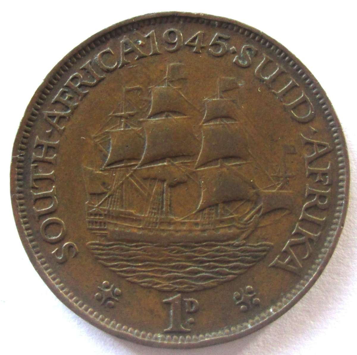 1945 Union of South Africa 1 Penny
