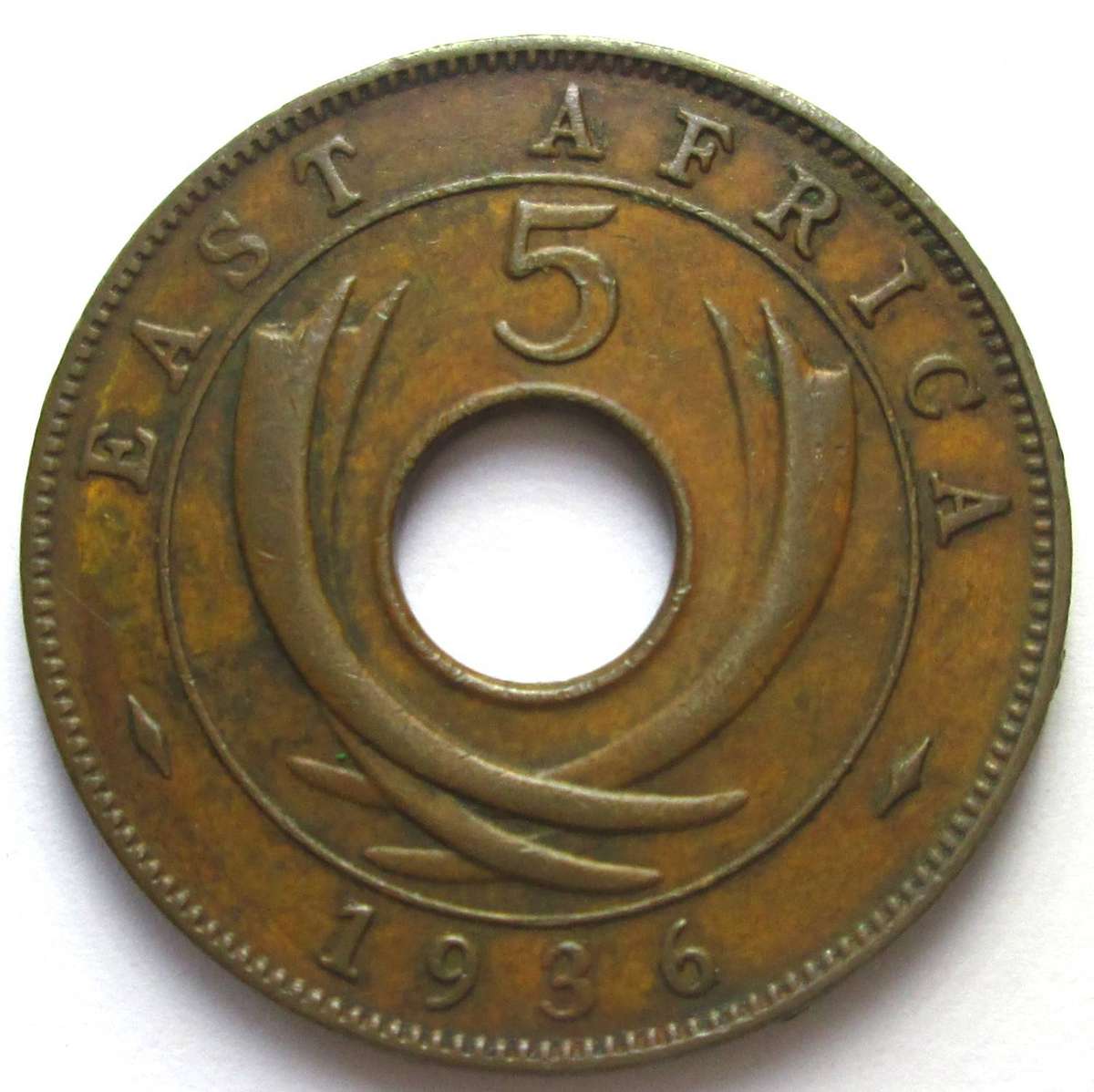 1936 East Africa 5 Cents