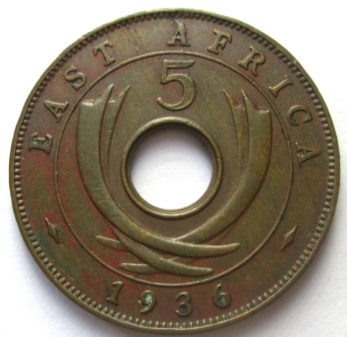 1936 East Africa 5 Cents