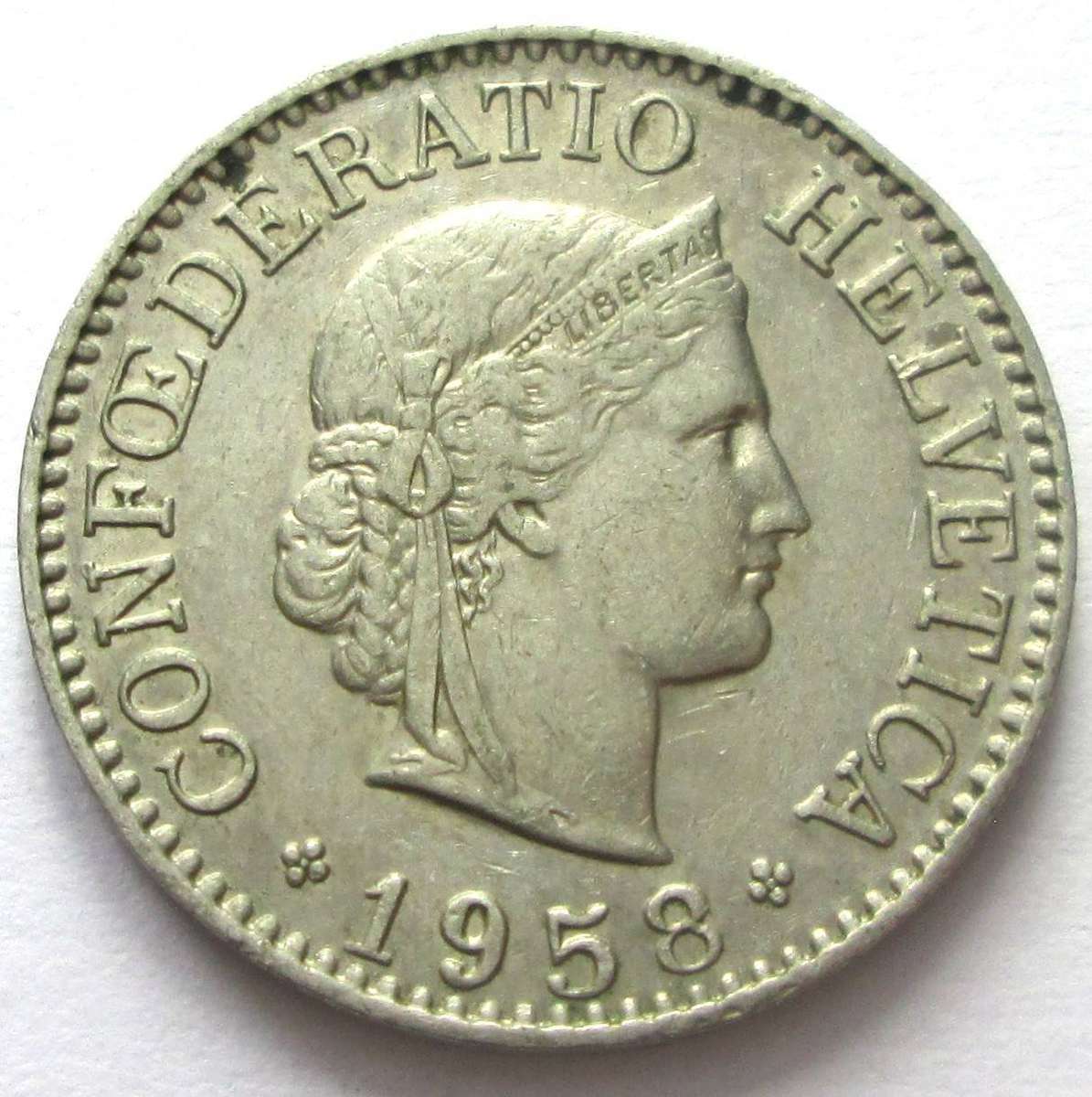 1958 Helvetica 10 Rappen