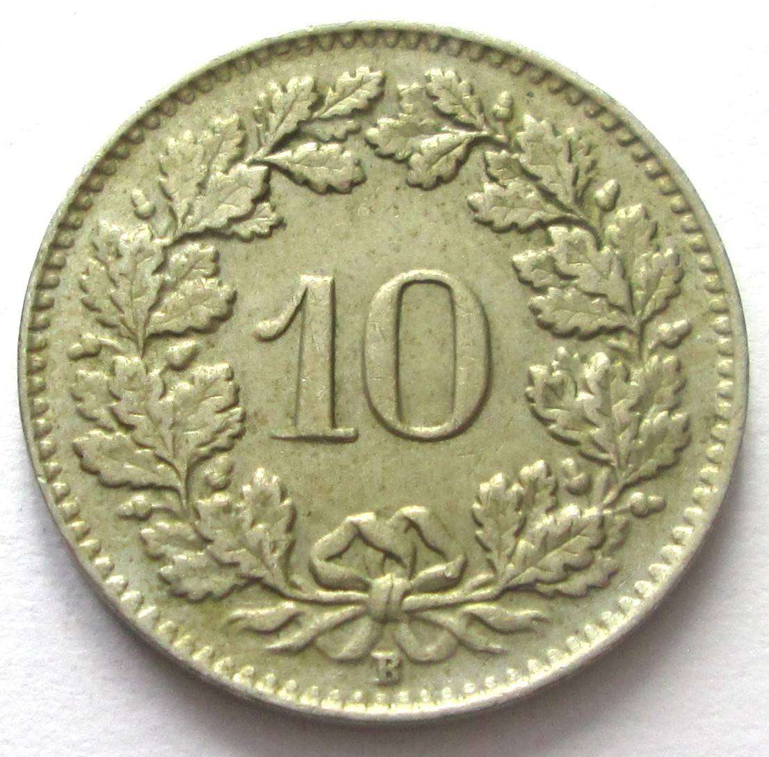 1950 Helvetica 10 Rappen