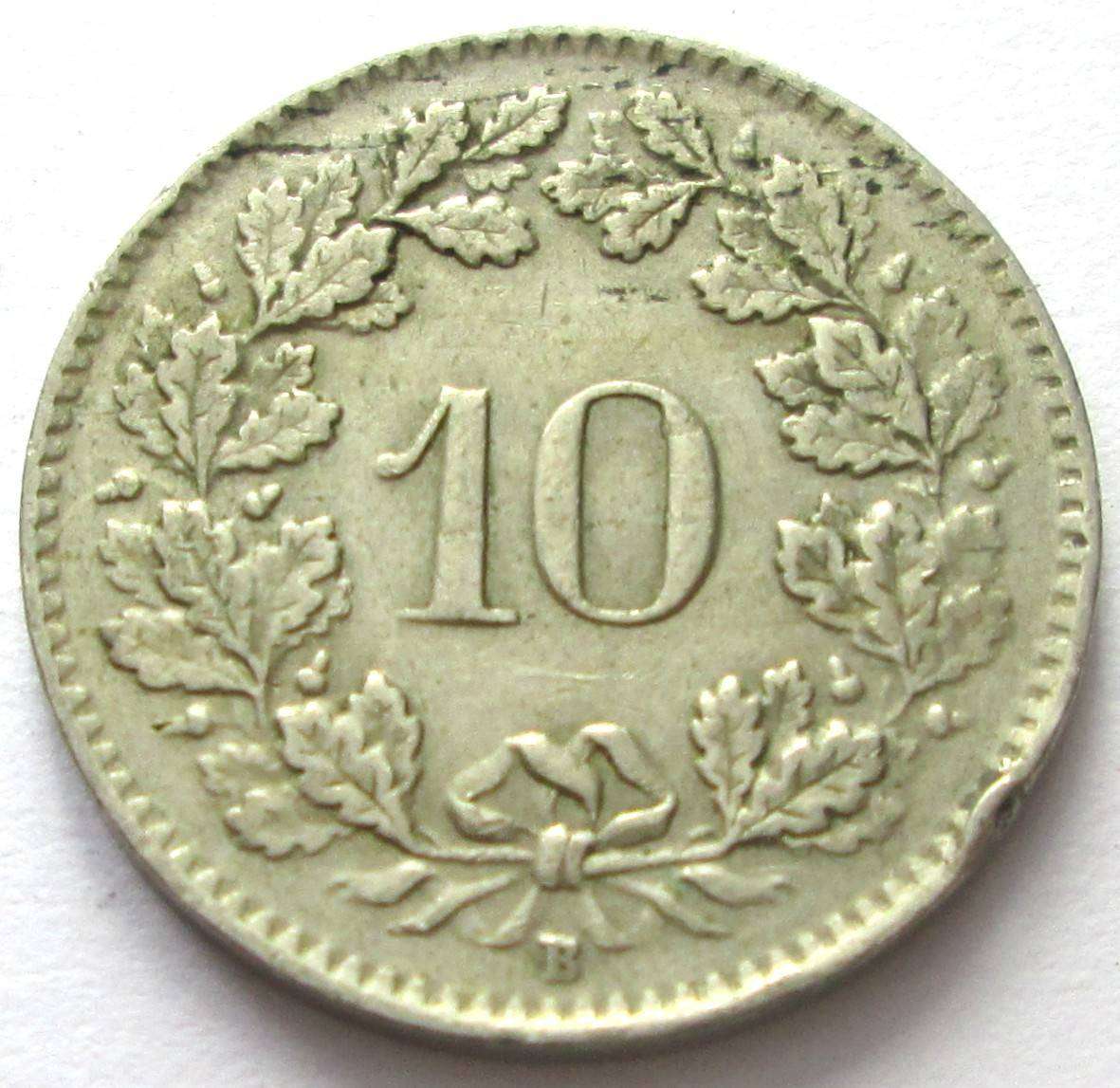 1943 Helvetica 10 Rappen