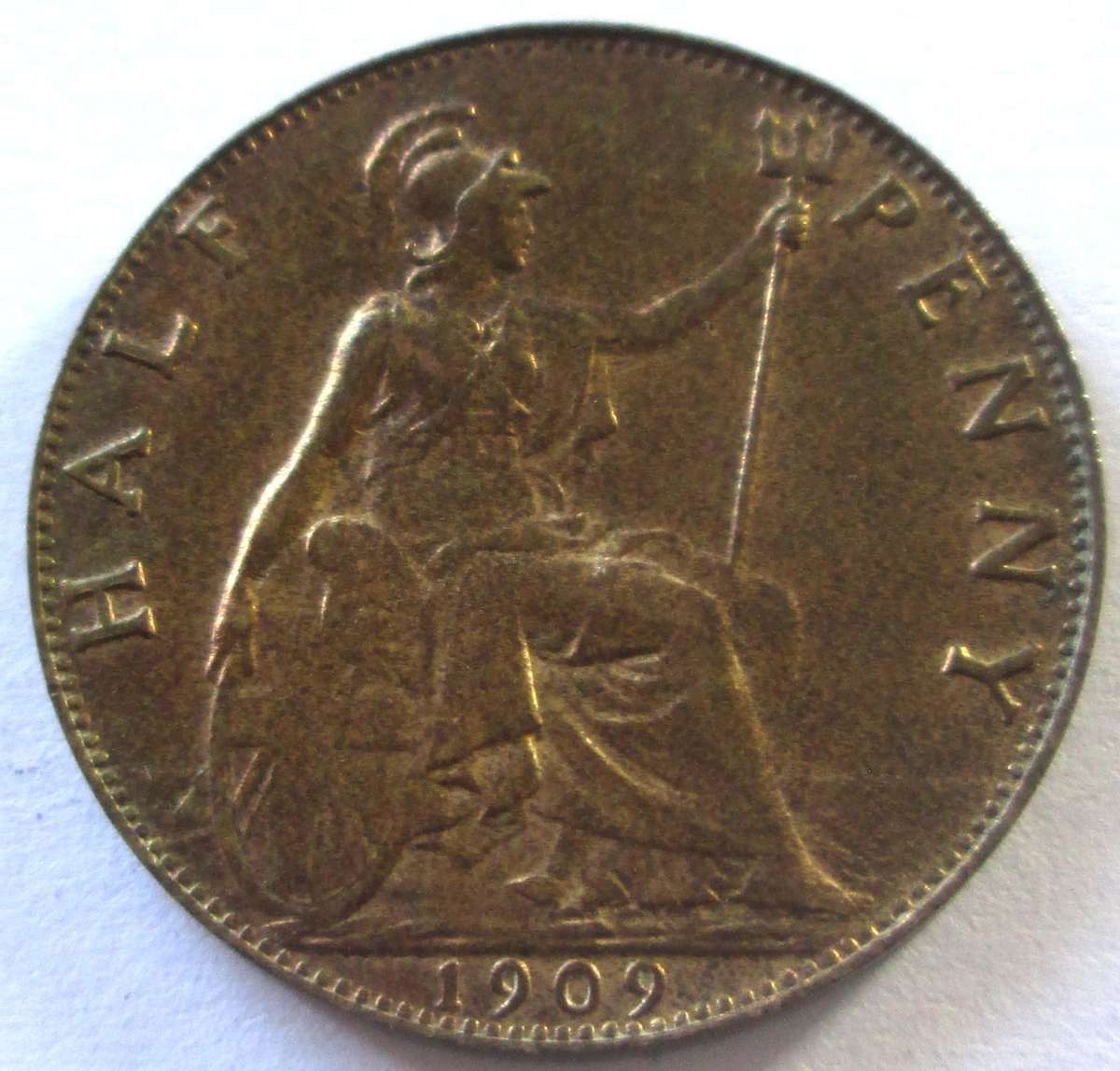 1909 Great Britain Half Penny