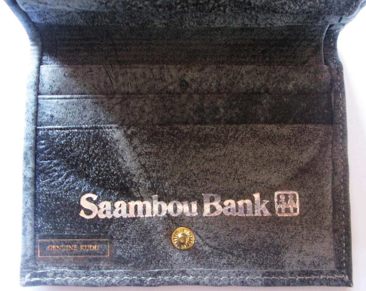 SAAMBOU Bank Genuine Kudu Leather Wallet