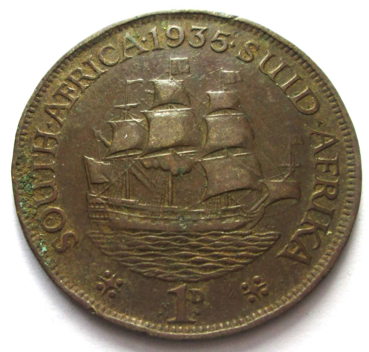 1935 Union of South Africa 1 Penny