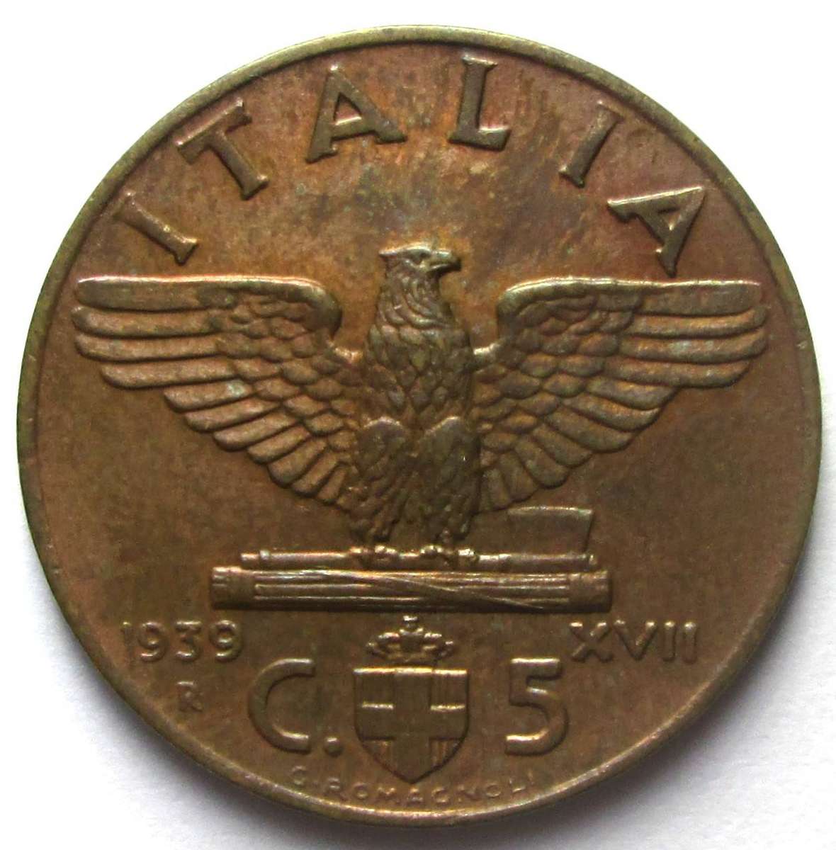 1939 Italy 5 Centesimi