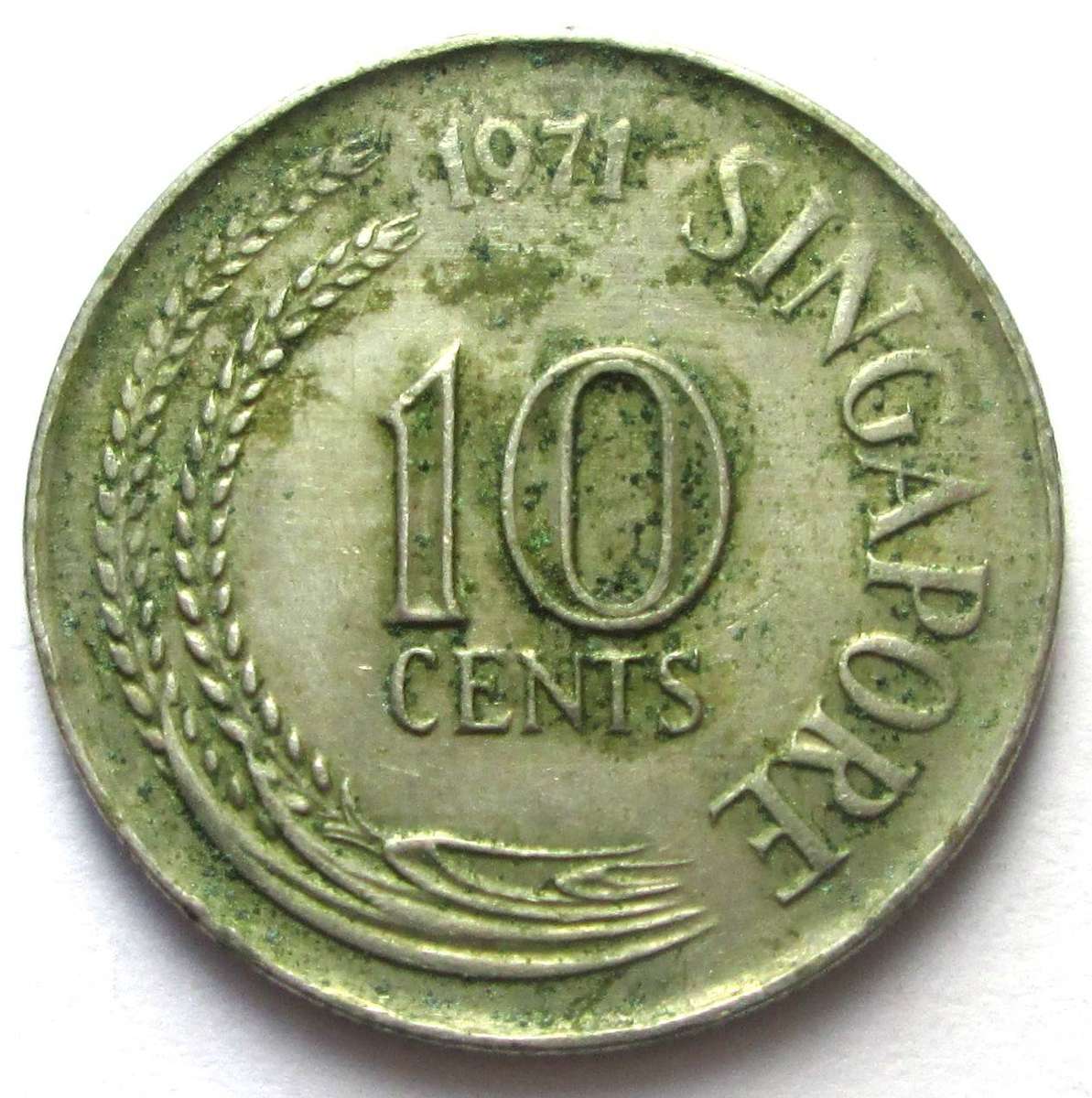 1971 Singapore 10 Cents