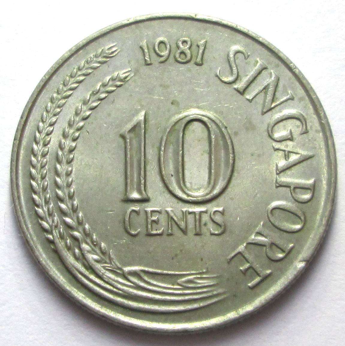 1981 Singapore 10 Cents
