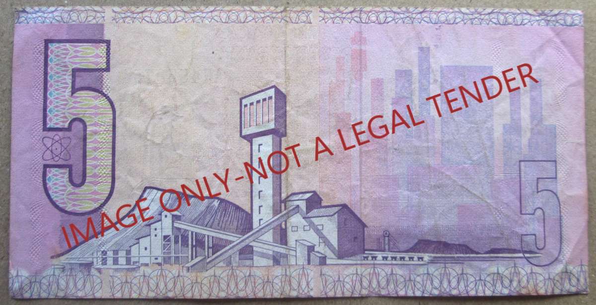 Five Rand South Africa Serial Nr AF4538764