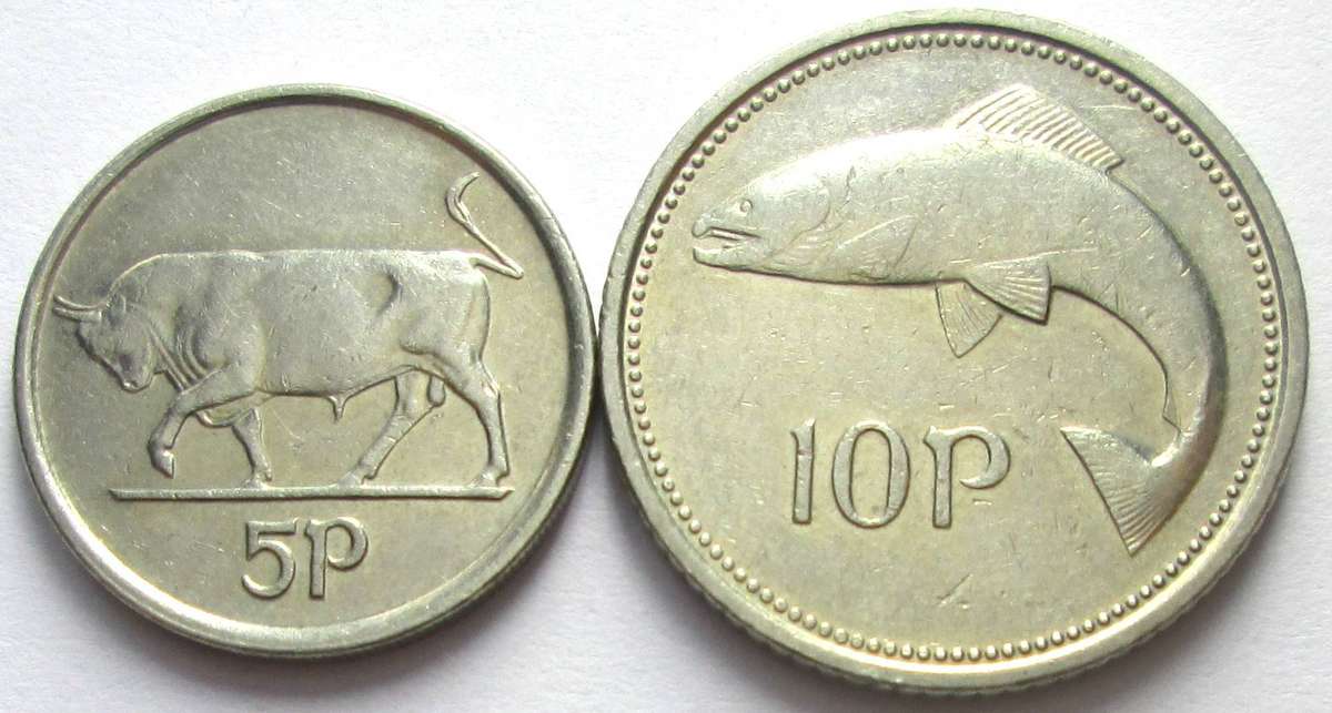 1993 Ireland 5 Pence 10 Pence