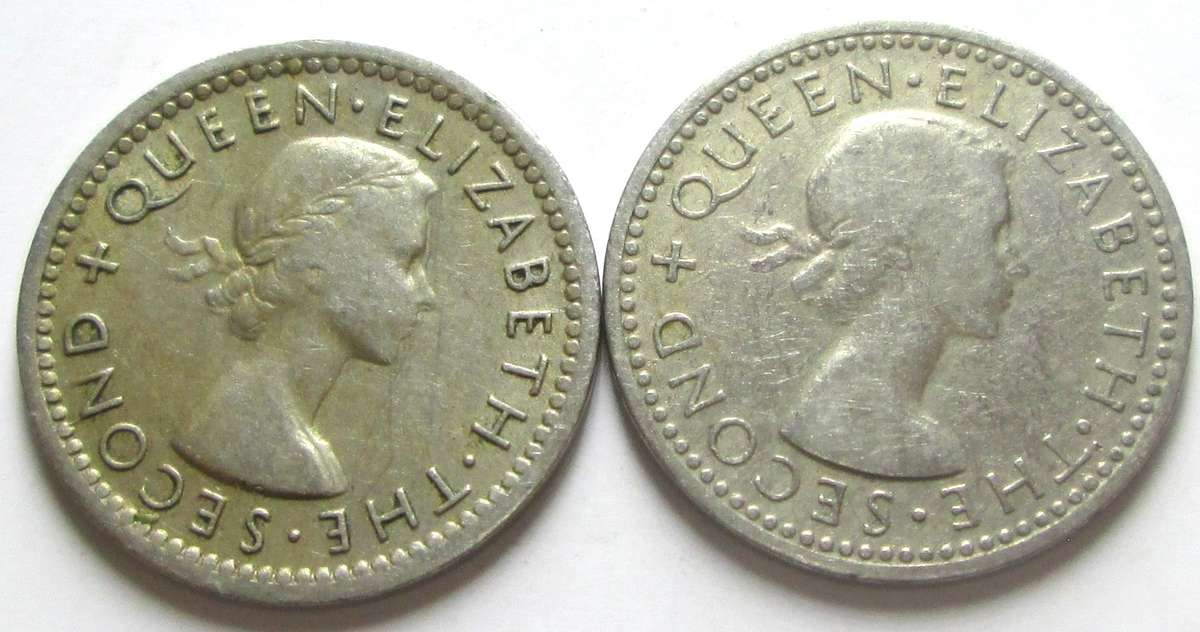 3 Pence Rhodesia and Nyasaland 1955 + 1957