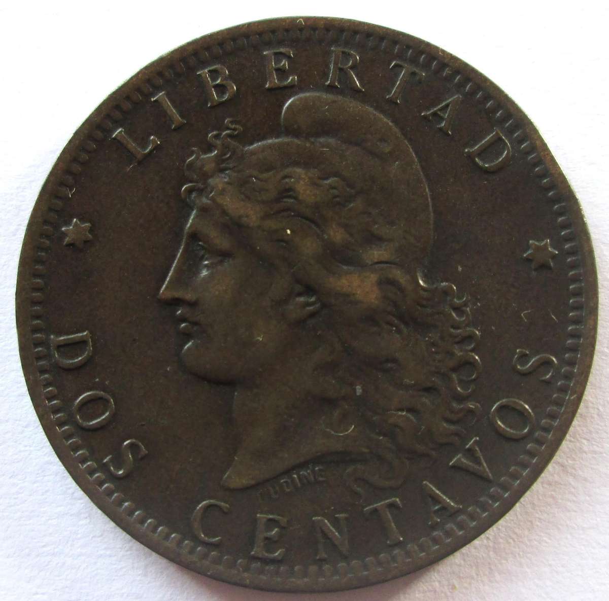 1885 Argentina 2 Centavos