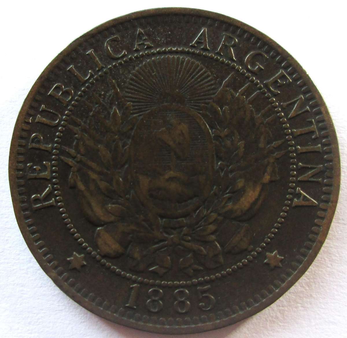 1885 Argentina 2 Centavos