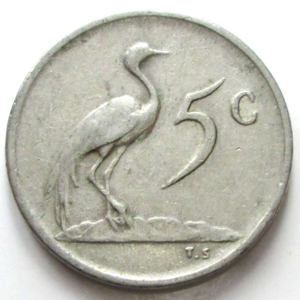 1969 South Africa 5 Cents English