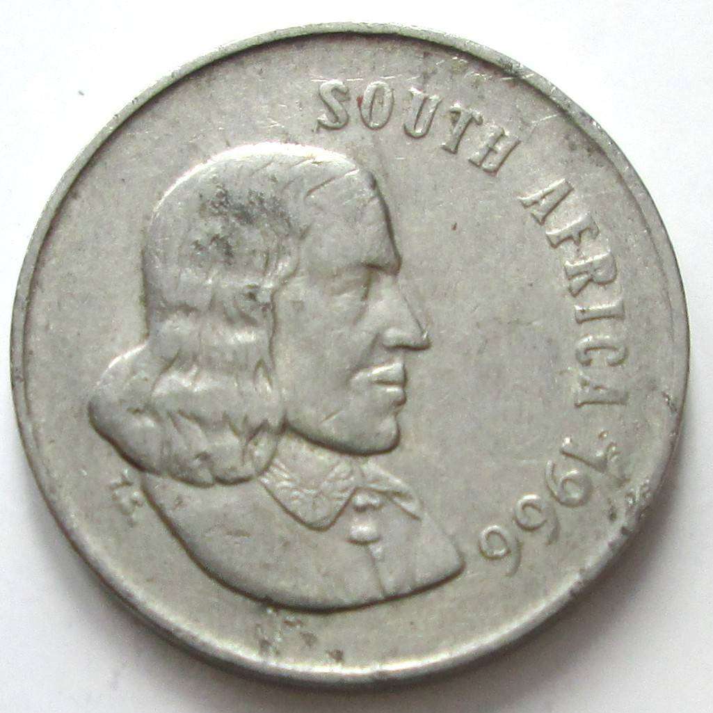 1966 South Africa 5 Cents English