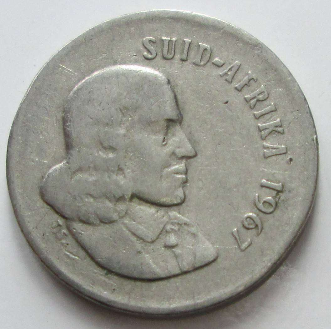 1967 South Africa 5 Cents Afrikaans