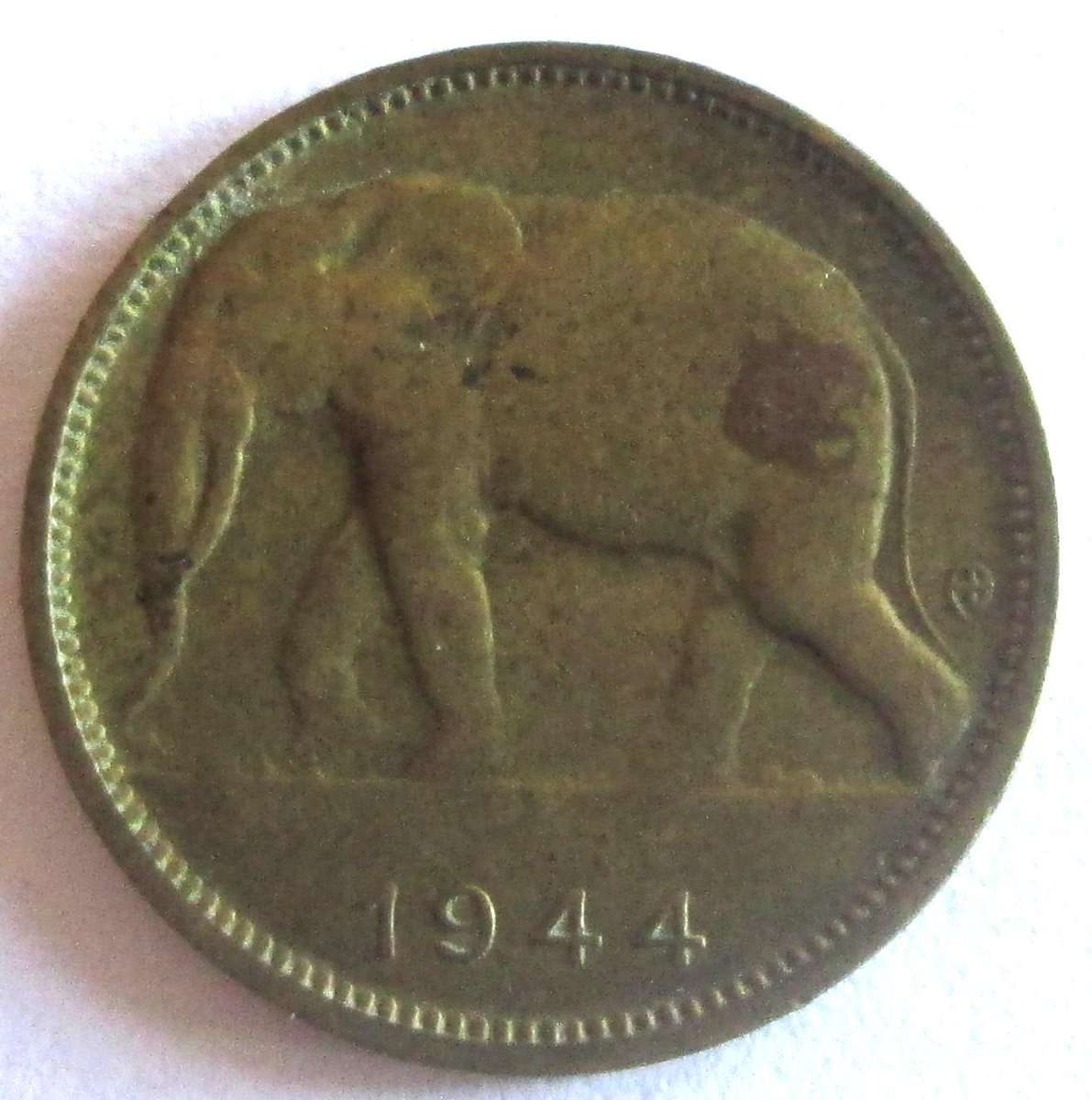 1944 Congo Belgium 1 Franc