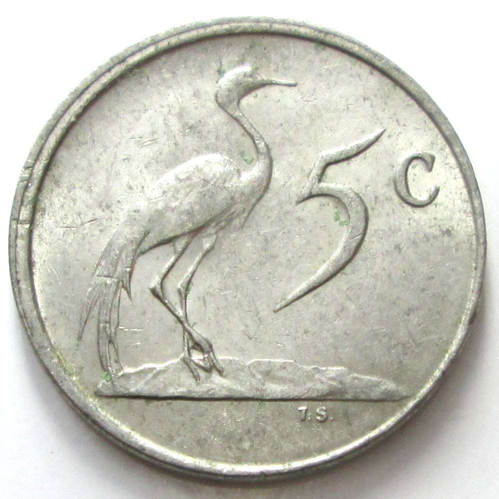 1986 South Africa 5 Cents